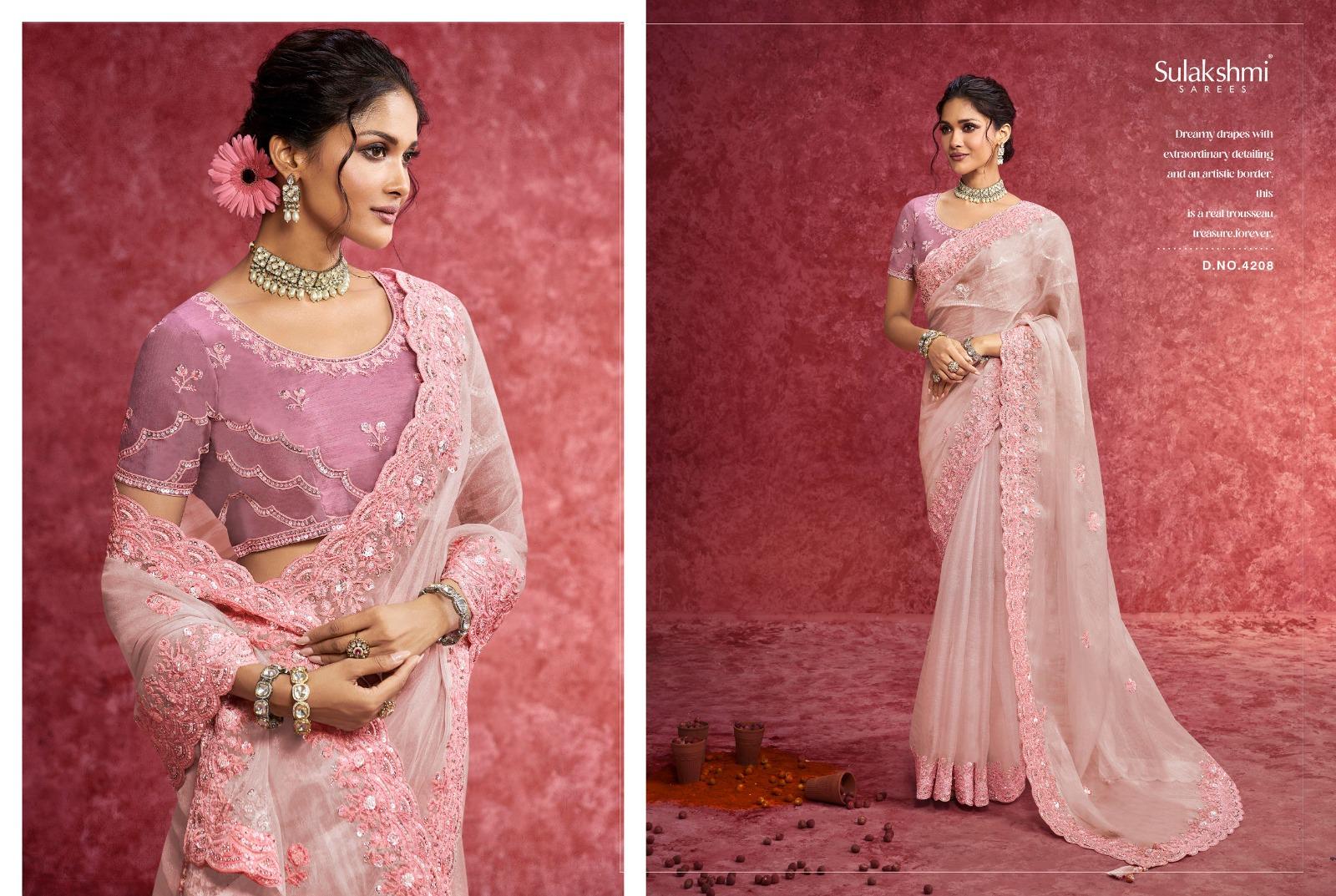 Designer Silk Saree, Embroidery Sequin Work, Jacquard Party Wear, Festive Wedding Blouse