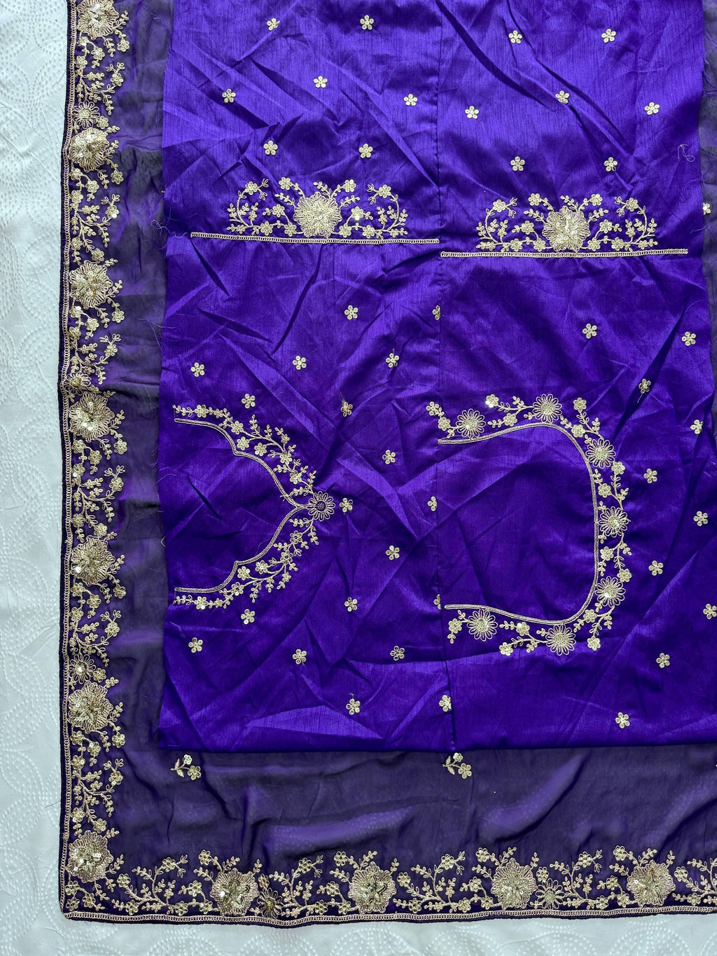 Rangoli Silk Saree | Cutwork Border, Heavy Embroidery, Wedding Party Wear