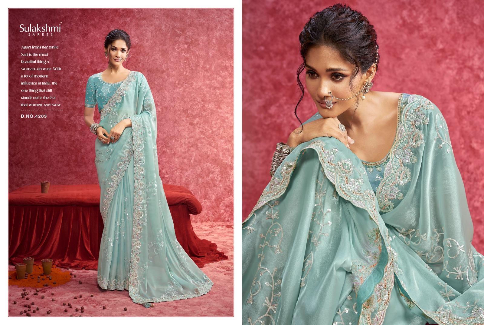 Designer Silk Saree, Embroidery Sequin Work, Jacquard Party Wear, Festive Wedding Blouse