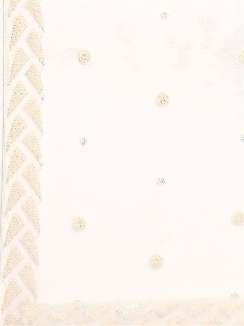 Yellow Soft Net Lehenga Choli Set, Sequins Embroidery, Semi Stitched Wedding Bridal Wear