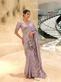 Soft Tissue Chiffon Silk Saree with Zarkan Embroidery | Designer Wedding Wear Blouse