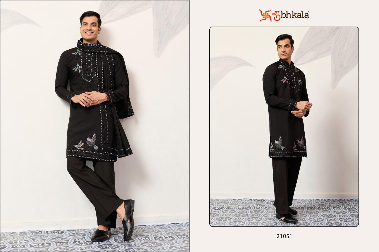 Men's Viscose Silk Kurta Set with Dupatta and Pant, Festive Ethnic Wear