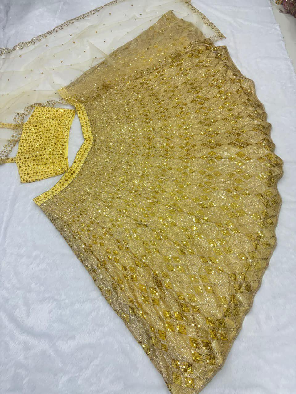 Butterfly Net Lehenga Choli Set, Heavy Embroidery, Sequins, Bridal Wedding Outfit