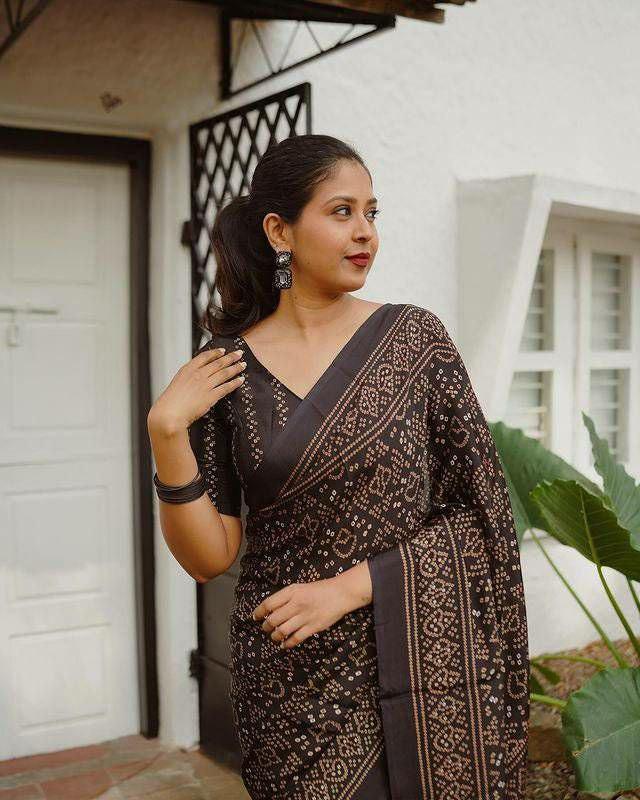 Cotton Linen Saree, Zari Weave, Tassel Edges, Lightweight Festive Summer Wear
