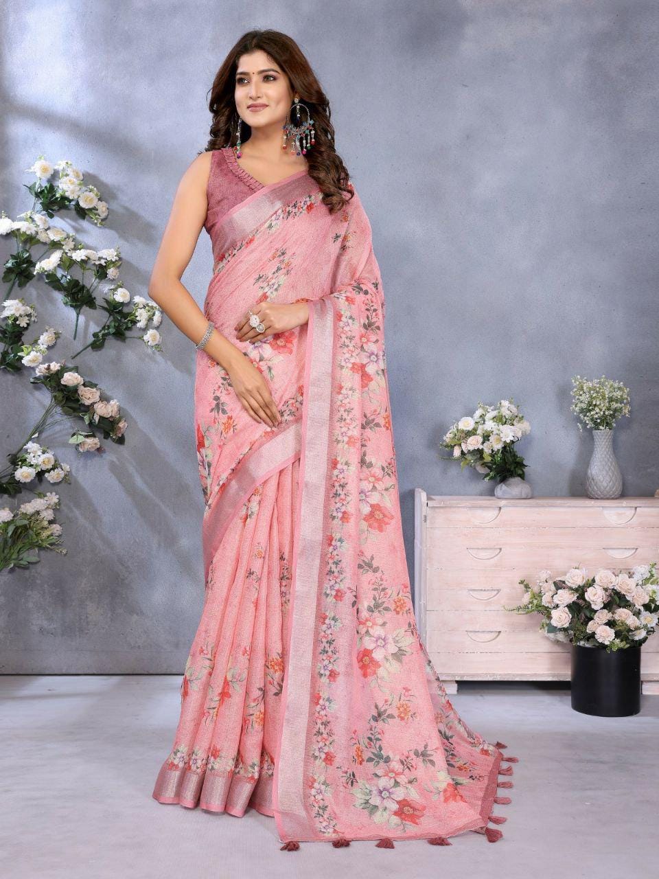 Fendy Silk Designer Saree with Heavy Beads, Thread & Sequin Work
