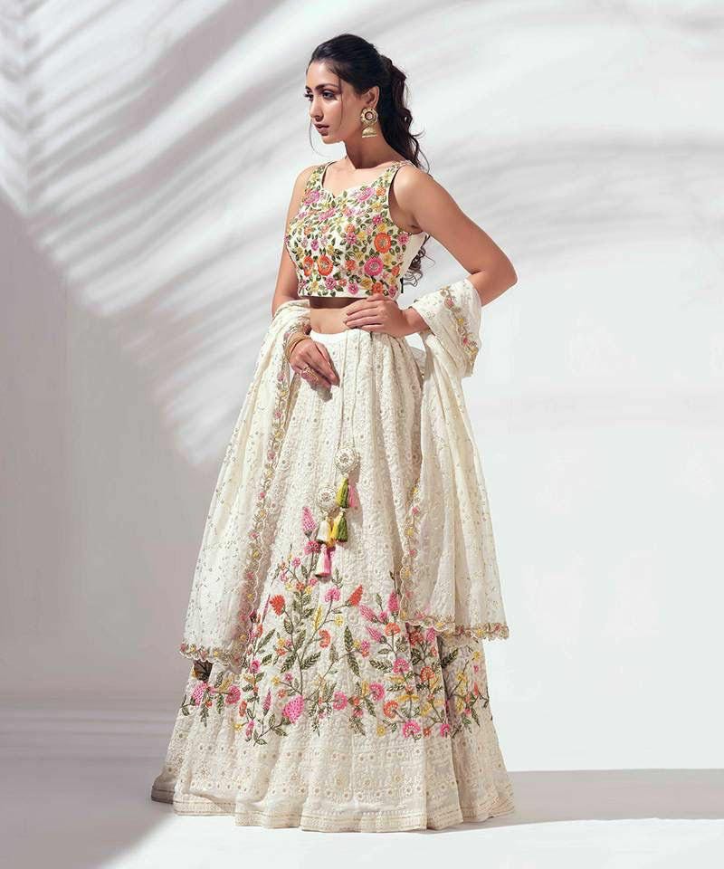 Heavy Sequin Embroidered Lehenga Choli Set, Bridal Wedding Wear (Semi-Stitched)