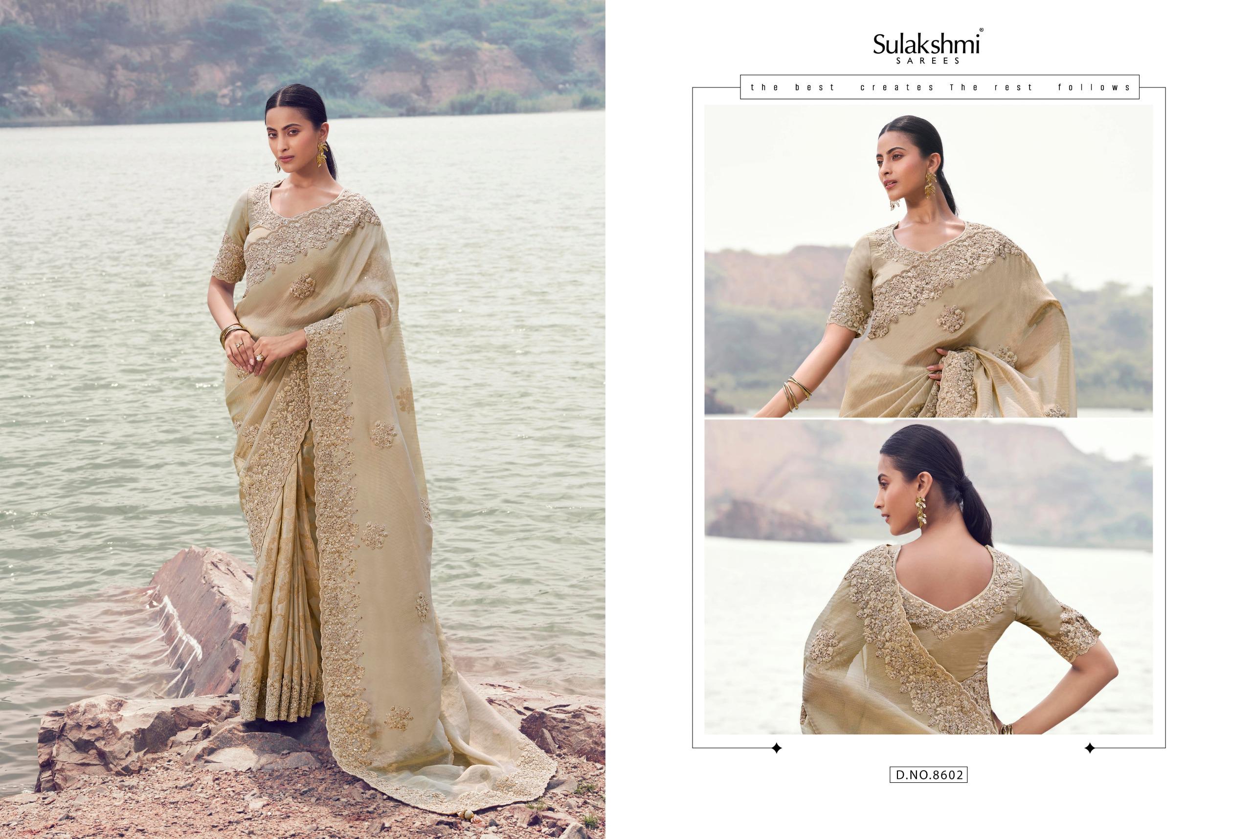 Pure/Tissue Silk Saree with Jacquard Work | Matching Blouse Piece | Wedding Festive Party Wea