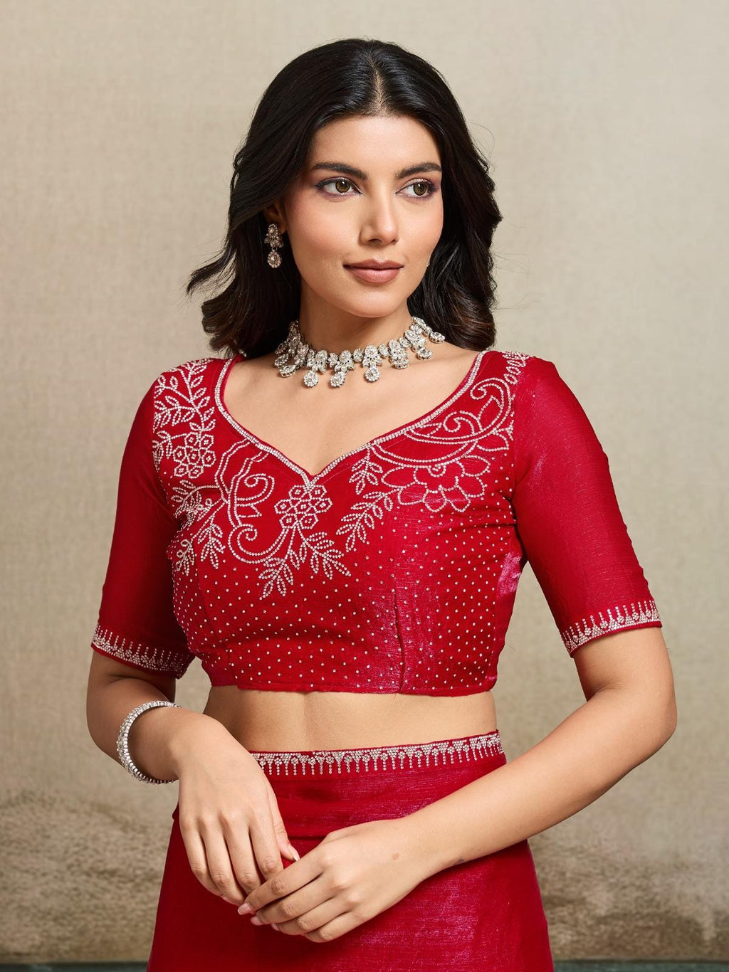 Fendy Chiffon Blooming Saree with Jacquard Work, Designer Blouse, Festive Wear