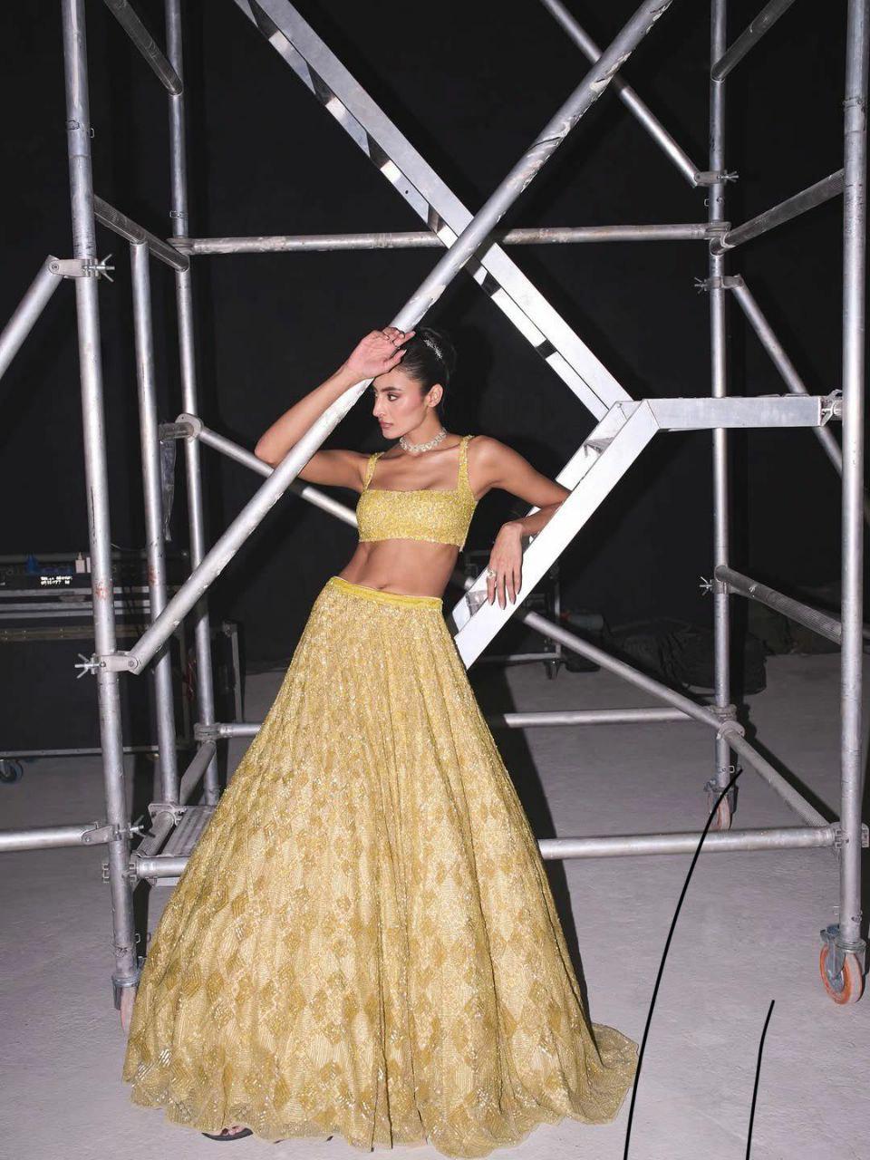 Butterfly Net Lehenga Choli Set, Heavy Embroidery, Sequins, Bridal Wedding Outfit