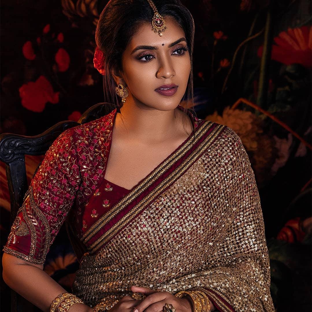 Grand Half-Half Designer Saree with Heavy Sequin Pallu
