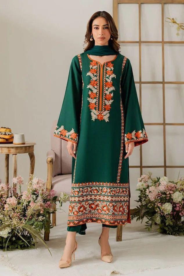 Printed Cotton Blend Kurta Set with Crepe Pants & Chiffon Dupatta | 3 Piece Ethnic Suit