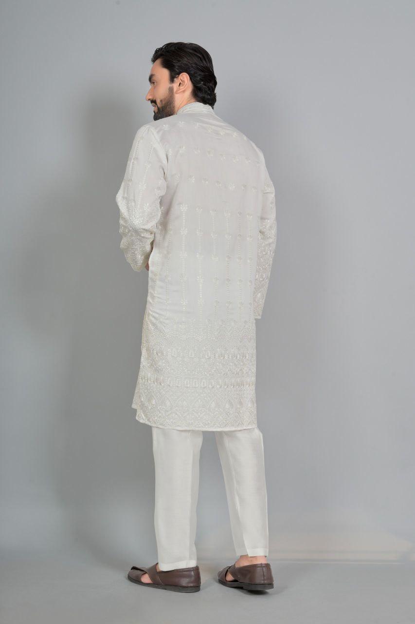 Men's Cotton Silk Kurta Pajama Set | Traditional Indian Ethnic Wear, Festive Occasion