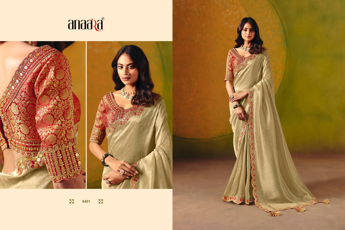Elegant Pastel Designer Saree with Rich Embroidery