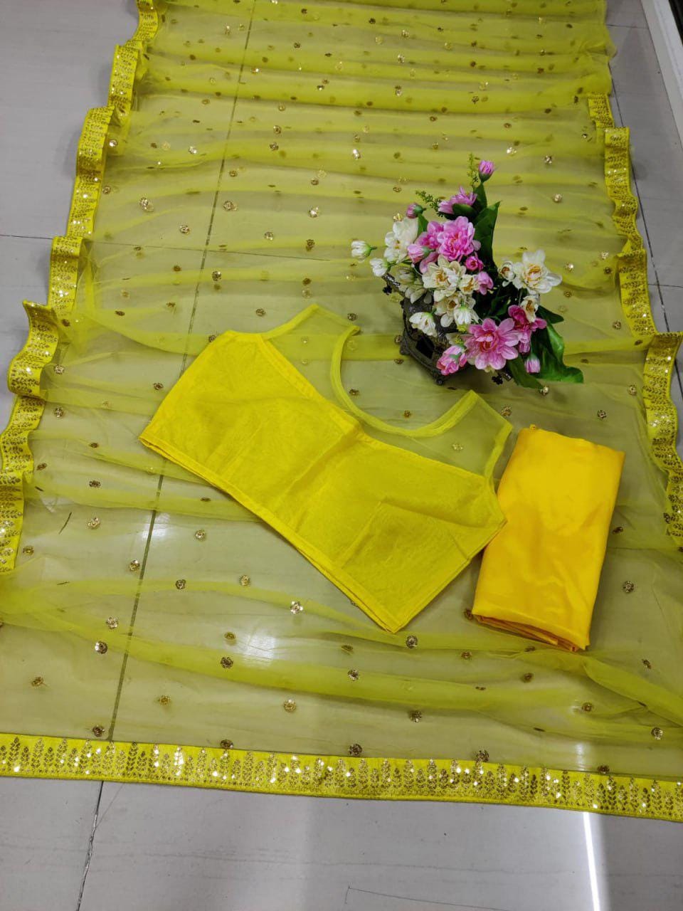 Glamorous Butterfly Net Designer Saree