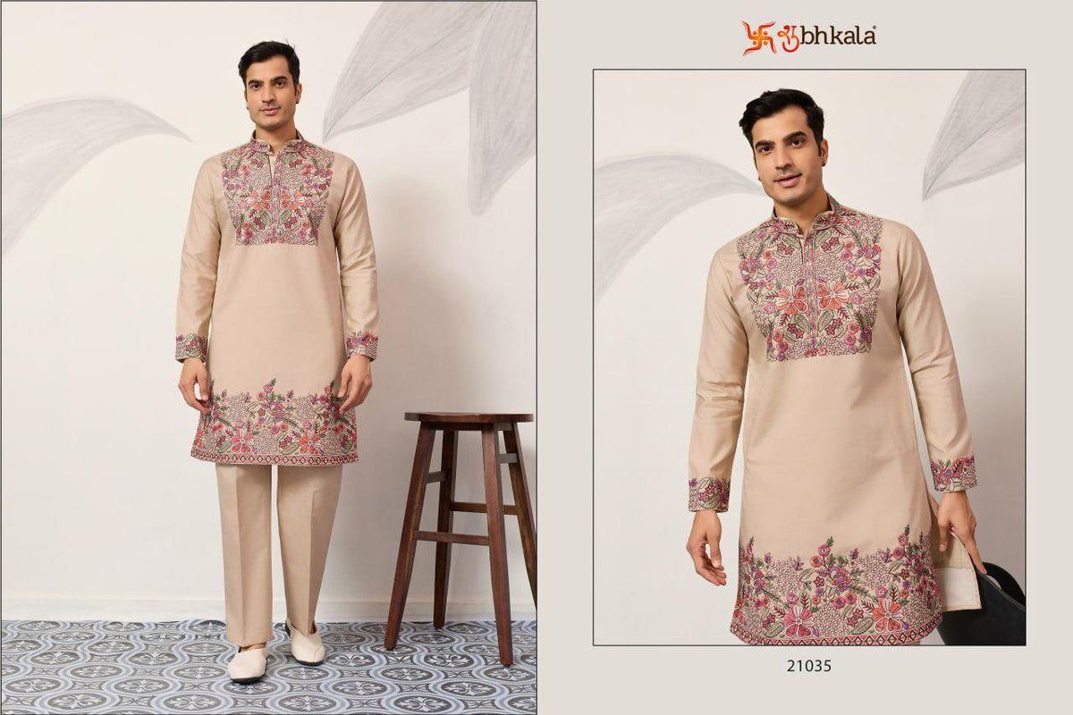 Embroidered Viscose Silk Kurta Pant Set | Festive Indian Ethnic Wear