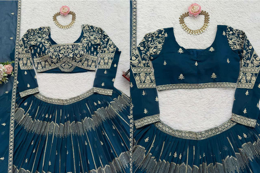 Elegant Faux Georgette Lehenga Choli Set