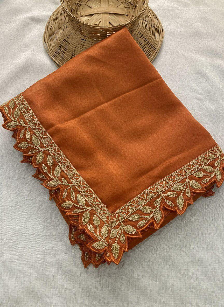 Rangoli Silk Embroidered Saree | Cutwork Lace Border, Mono Banglory Silk Blouse, Festive Wear