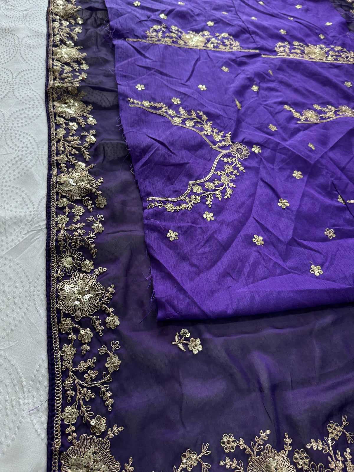 Rangoli Silk Saree | Cutwork Border, Heavy Embroidery, Wedding Party Wear