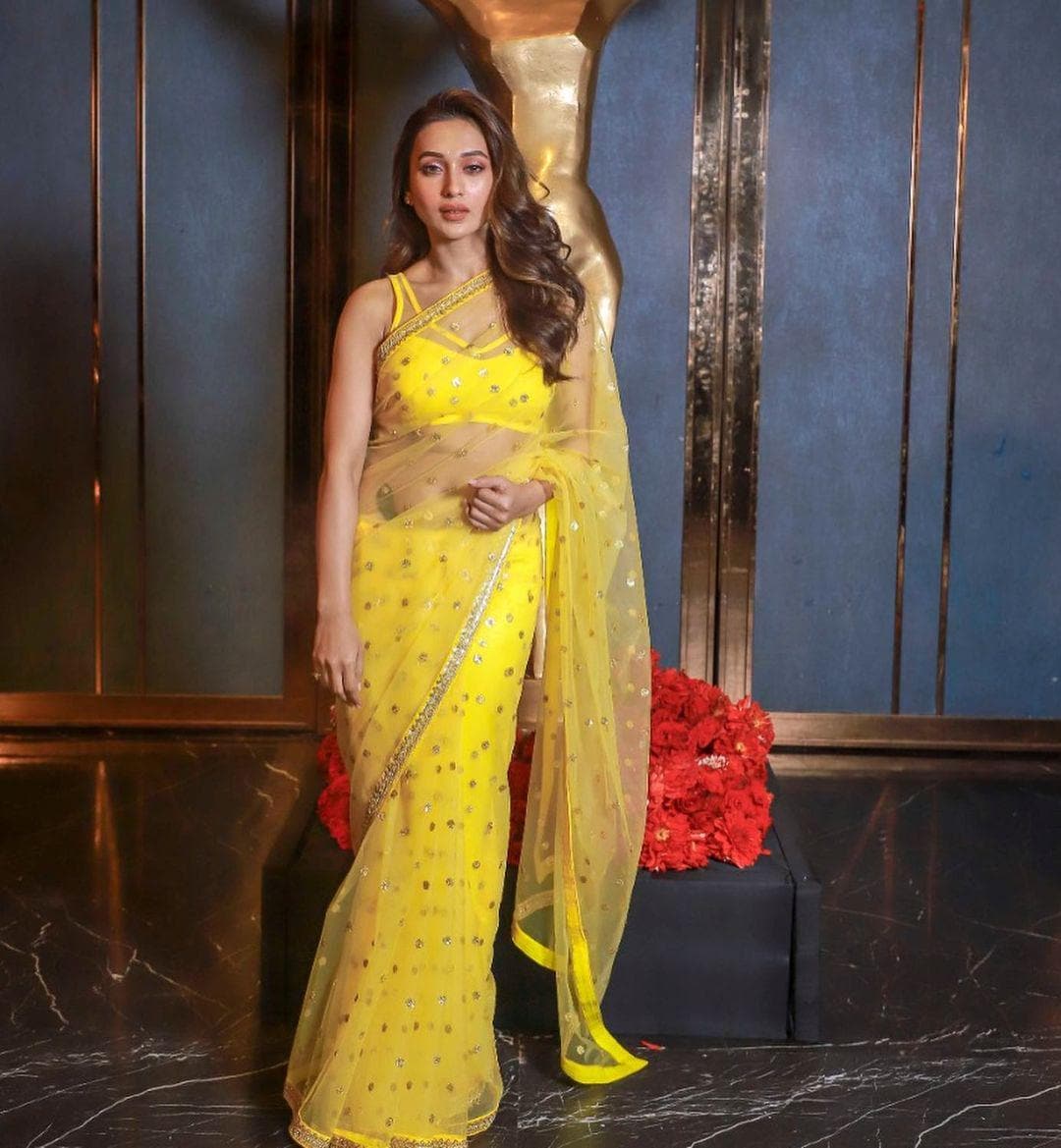 Glamorous Butterfly Net Designer Saree
