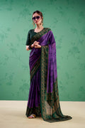Rangoli Silk Printed Saree with Unstitched Blouse, Elegant Indian Traditional Wear