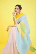 Georgette Digital Print Saree with Blouse Piece, Lightweight Festive Party Wear