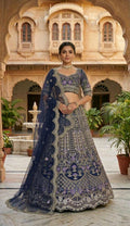 Mono Satin Silk Lehenga Choli, Butterfly Net Dupatta, Sequins Cut Work, Wedding Party Wear