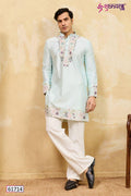 Viscose Silk Embroidered Outfit, Multi Thread Sequins Work Dress, Indian Ethnic Wear