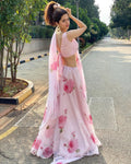 Elegant Georgette Digital Print Lehenga Choli Set