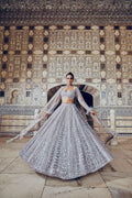 Shimmer Silk Lehenga Choli Set | Sequins Dori Work, 3.5 Meter Flair, Indian Wedding Wear