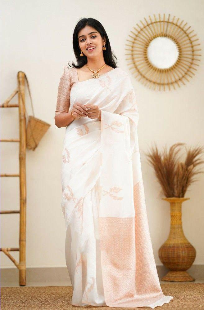 Banarasi Soft Silk Saree, Jacquard Border Blouse, Traditional Indian Wedding Wear
