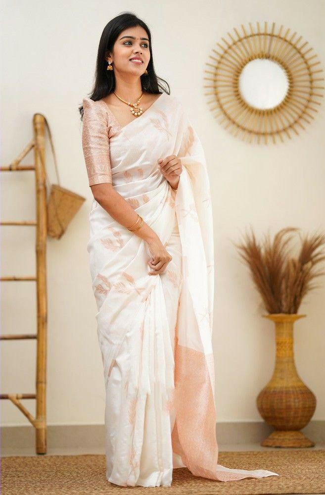 Banarasi Soft Silk Saree, Jacquard Border Blouse, Traditional Indian Wedding Wear