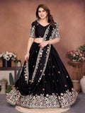 Embroidered Star Georgette Lehenga Choli Set | Indian Wedding Wear, Bridal Festive (3 Colours)