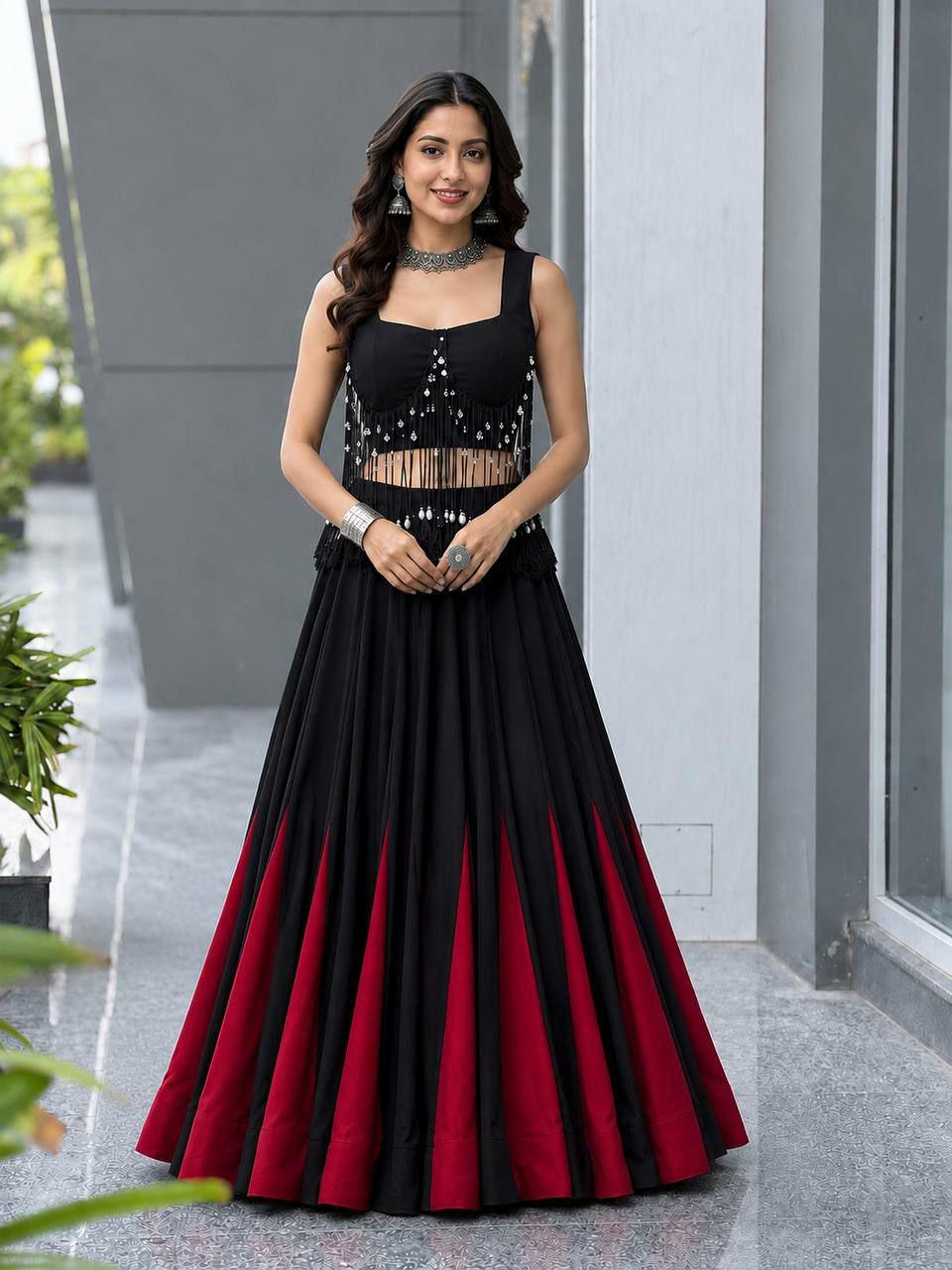 Cotton Lehenga Choli Set | 8 Meter Kali Flair, Padded Blouse, Festive Wear