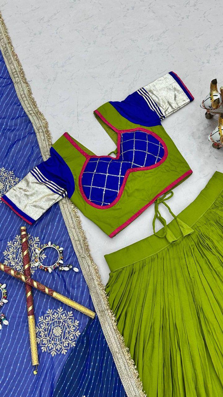 Pure Cotton Lehenga Choli Set | Heavy Ribbon Work, Lampi Lace, 6 Meter Flair