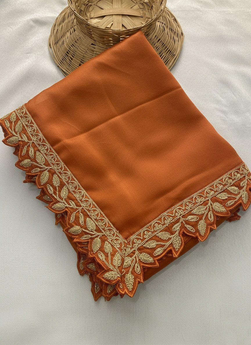 Rangoli Silk Embroidered Saree | Cutwork Lace Border, Mono Banglory Silk Blouse, Festive Wear