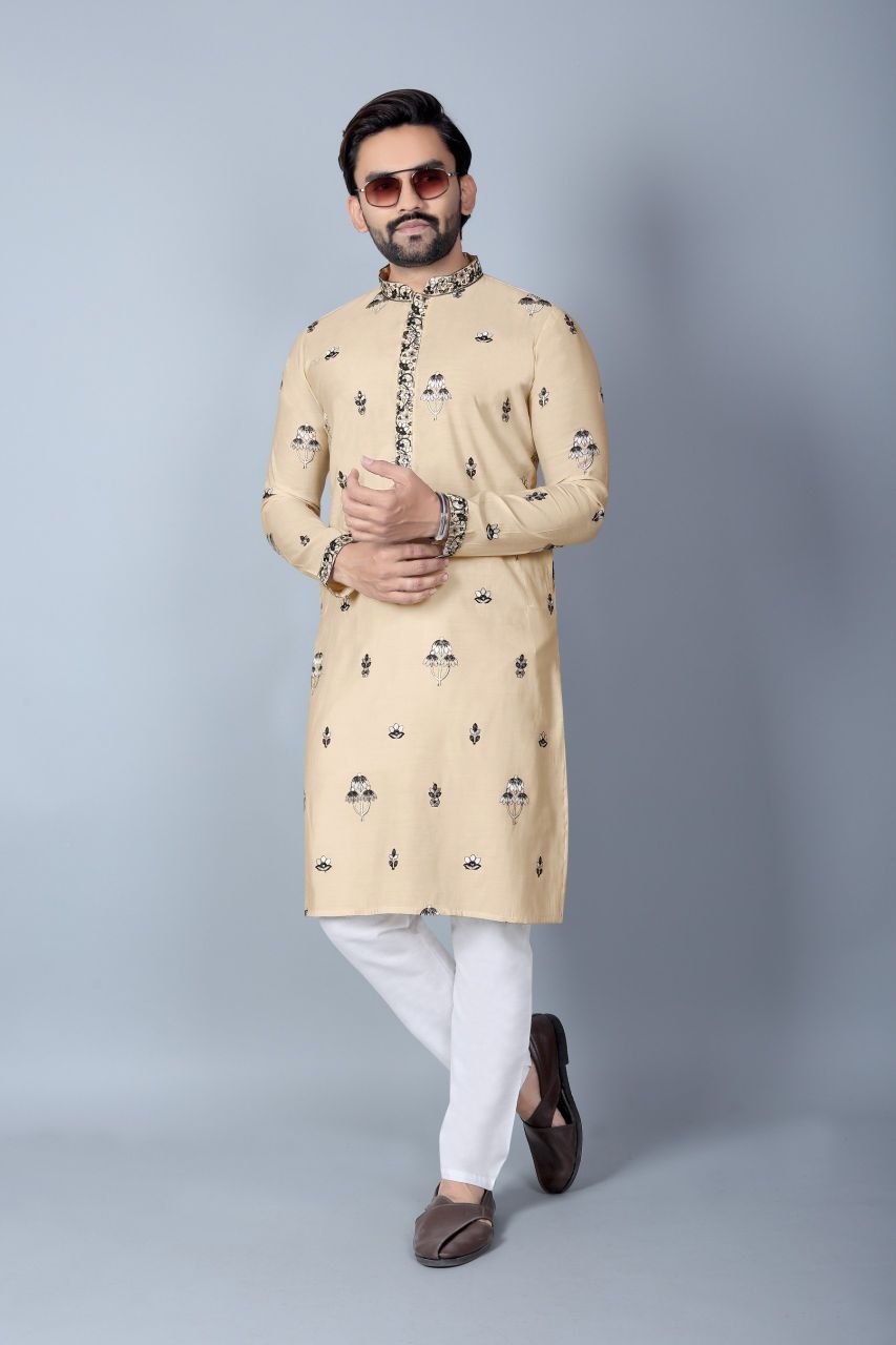 Men's Cotton Silk Kurta Pajama Set | Premium Traditional Indian Ethnic Wear | Festive Wedding Kurta | Soft Cotton Silk Outfit | M to XXL
