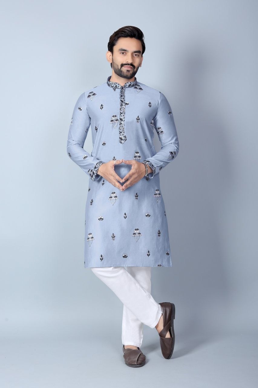 Men's Cotton Silk Kurta Pajama Set | Premium Traditional Indian Ethnic Wear | Festive Wedding Kurta | Soft Cotton Silk Outfit | M to XXL