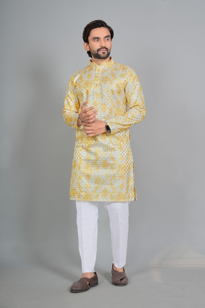 Men's Rayon Digital Print Kurta Pajama Set | Traditional Indian Ethnic Wear