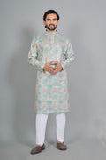 Men's Rayon Digital Print Kurta Pajama Set | Traditional Indian Ethnic Wear
