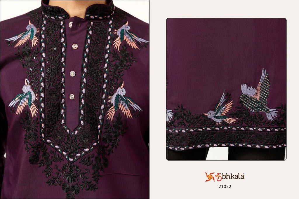 Men's Viscose Silk Kurta Set with Dupatta and Pant, Festive Ethnic Wear