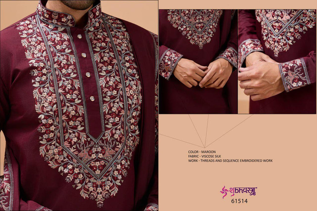 Elegant Viscose Silk Kurta Set with Dupatta & Pant