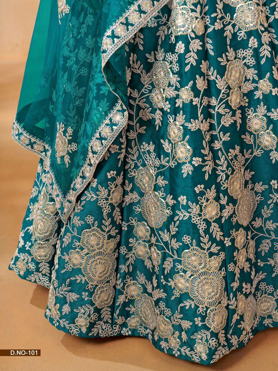Art Silk Lehenga Choli Set with Net Dupatta, Wedding Party Wear Ethnic Outfit
