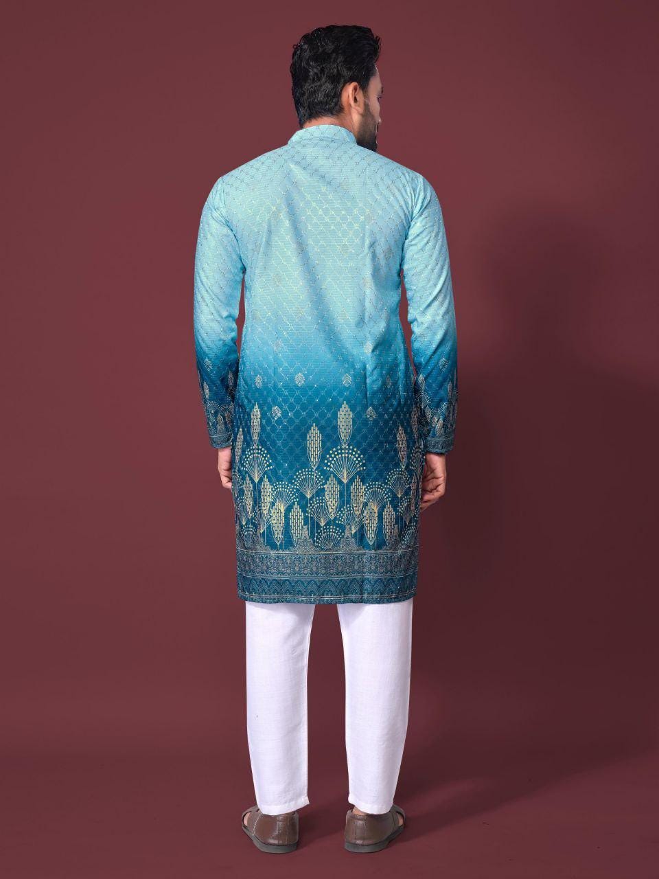 Men's Cotton Rayon Kurta Pajama Set | Traditional Indian Festive Wear