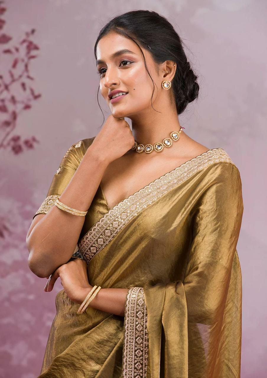 Exquisite Embroidered Saree with Coding & Sequin Work