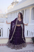 Fox Blooming Lehenga Choli Set, Sequins Zari Embroidery, Fully Stitched Wedding Outfit