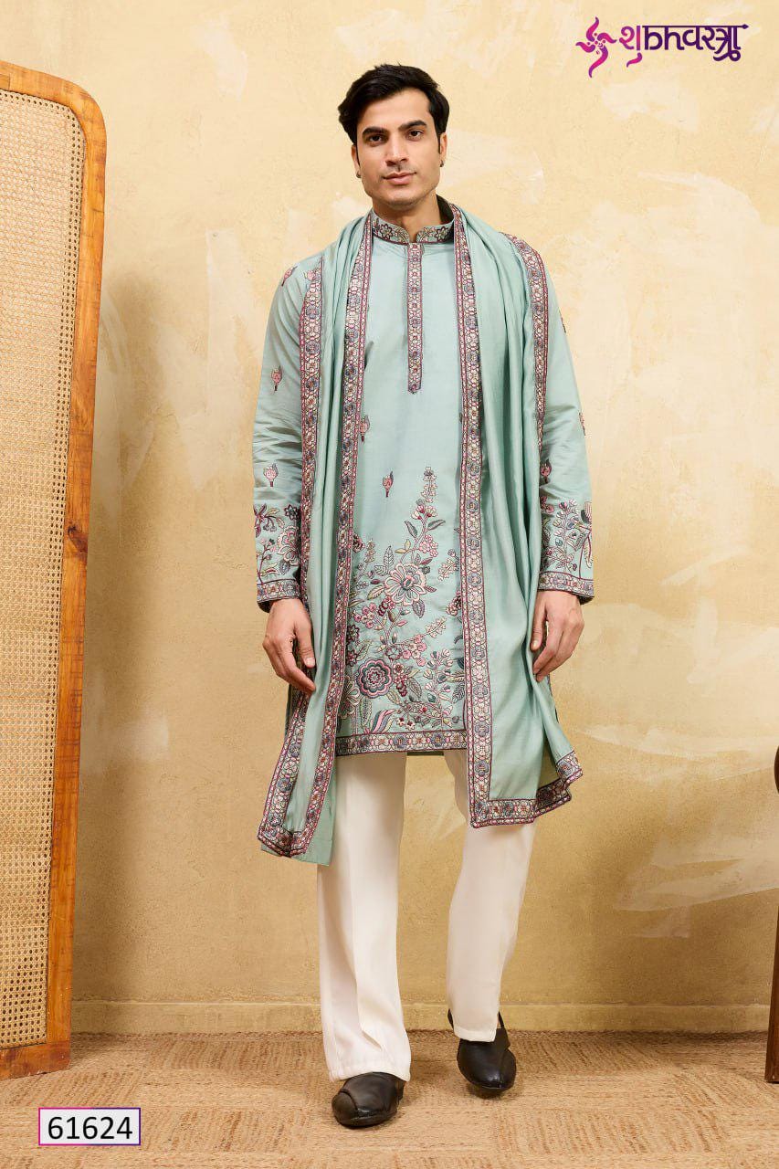 Viscose Silk Kurta Dupatta Set | Women's Ethnic Festive Kurti Sizes M-XXL
