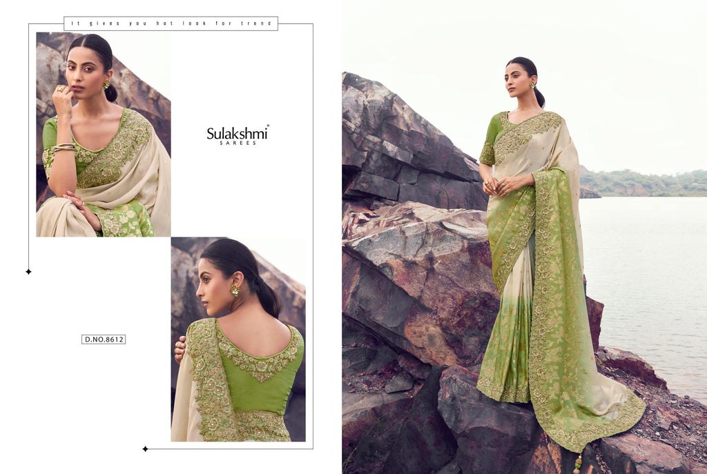 Pure/Tissue Silk Saree with Jacquard Work | Matching Blouse Piece | Wedding Festive Party Wea