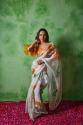 Soft Tabby Floral Sparrow Print Lehenga Choli | Handwork Cutdana Indian Wedding Wear