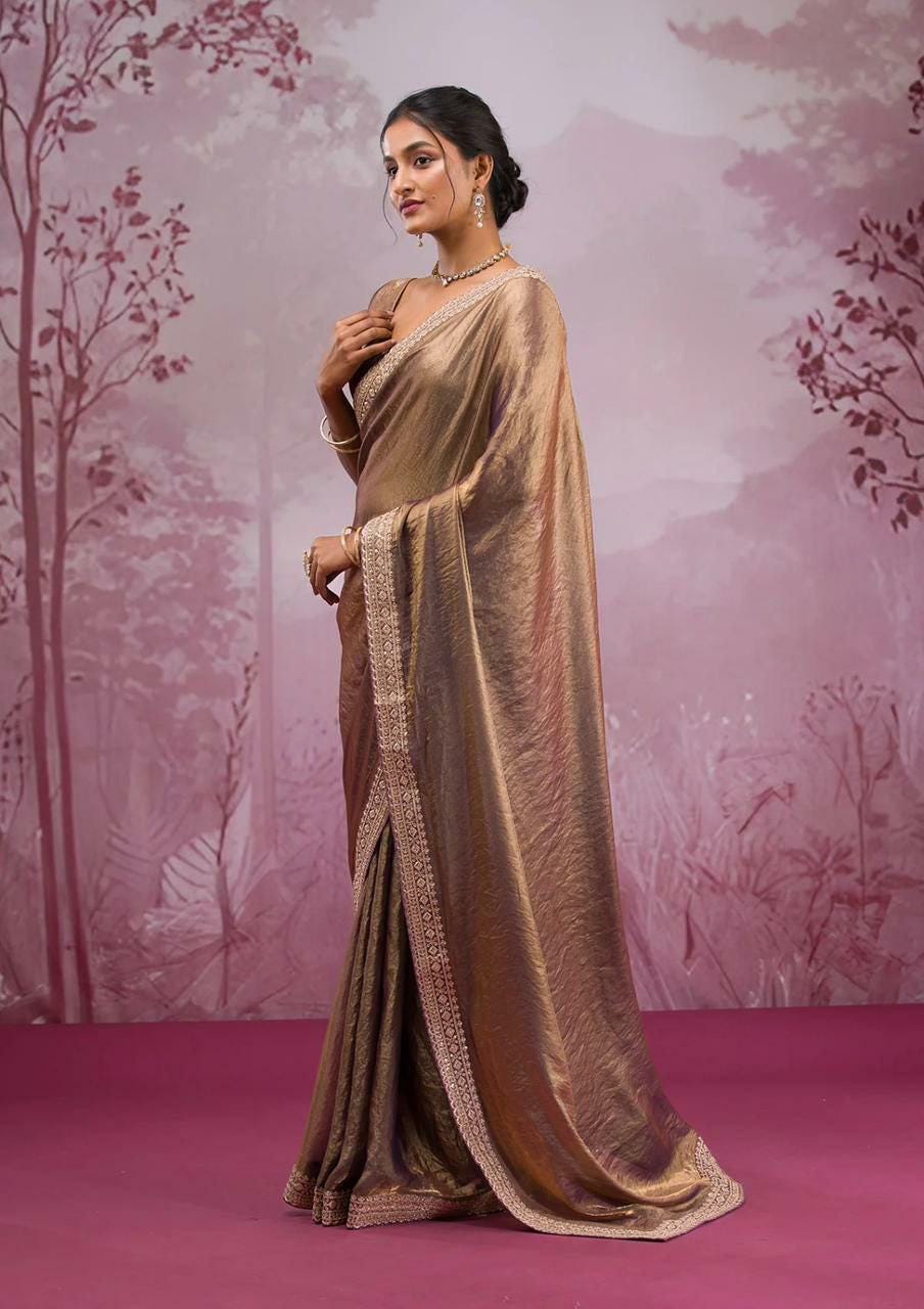 Exquisite Embroidered Saree with Coding & Sequin Work