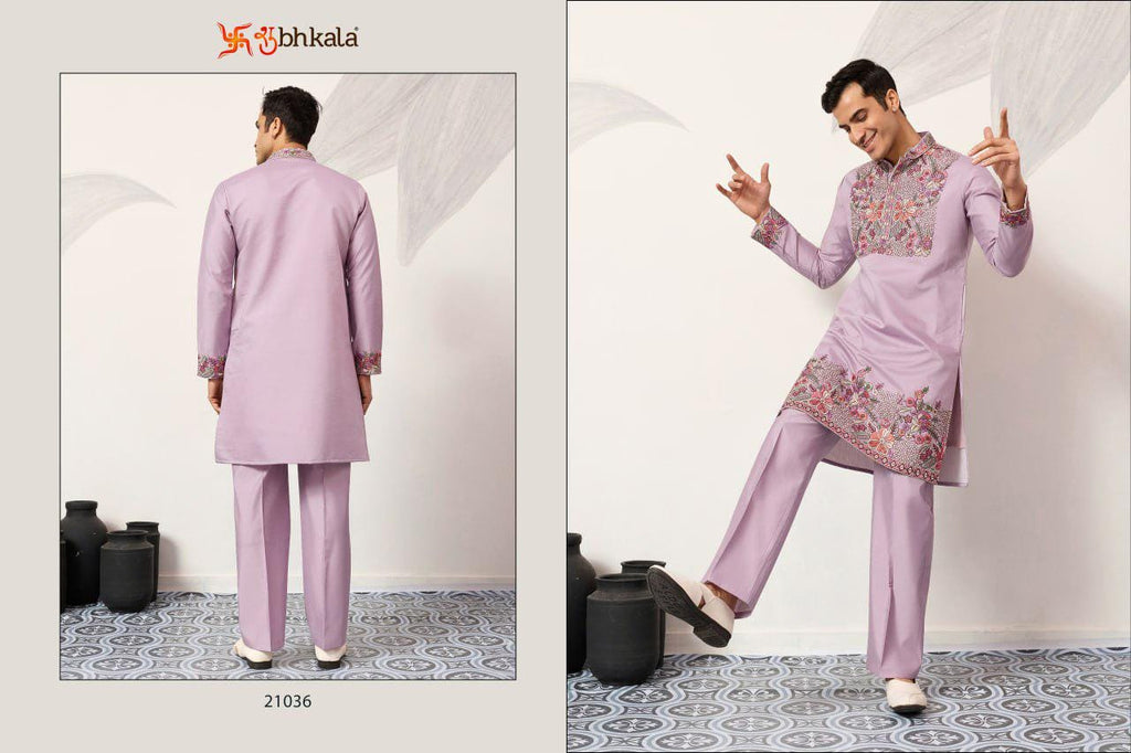 Embroidered Viscose Silk Kurta Pant Set | Festive Indian Ethnic Wear